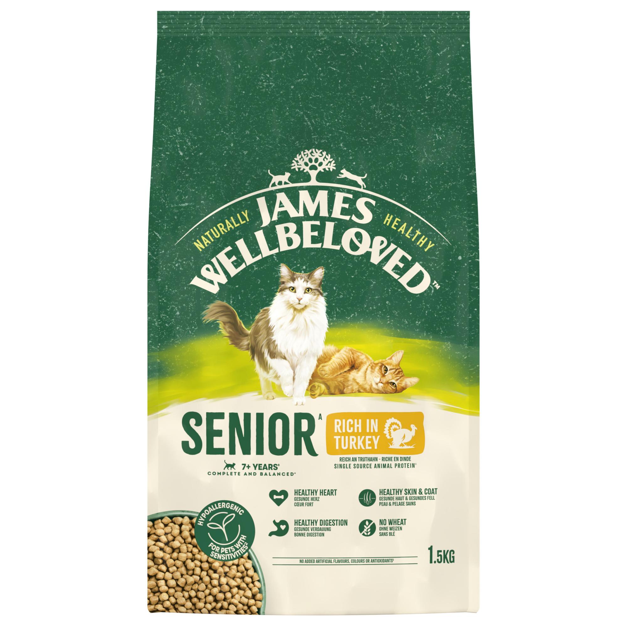 James Wellbeloved Dry Food Cat Senior Turkey Image 1