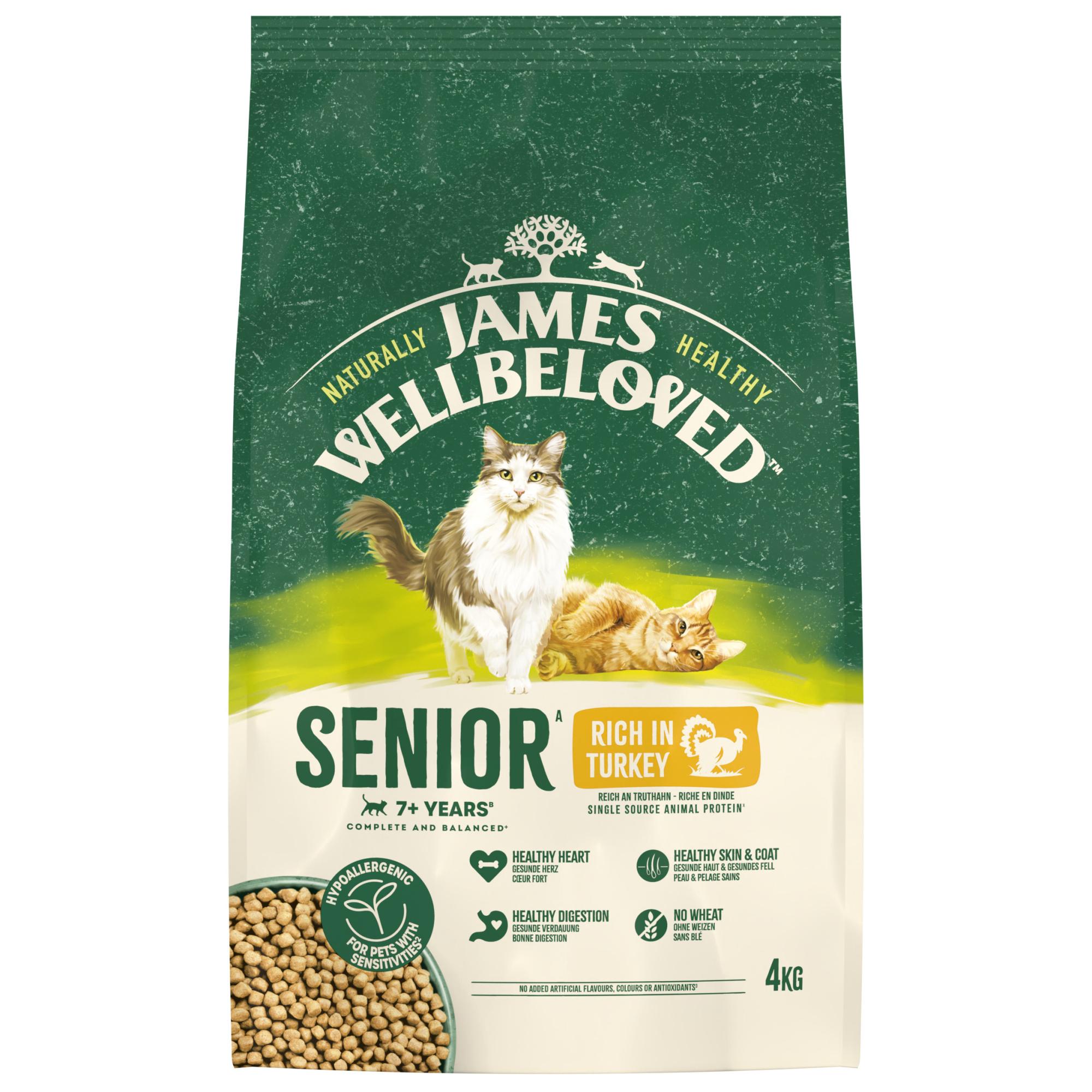James Wellbeloved Dry Food Cat Senior Turkey 4kg Image 1