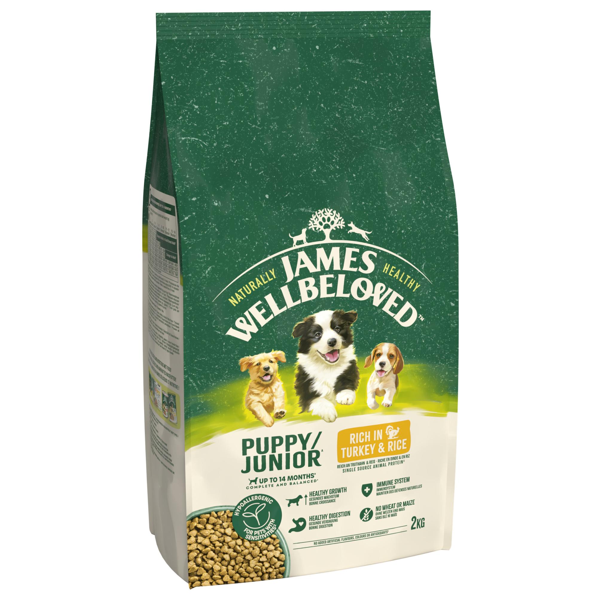 James Wellbeloved Dry Dog Puppy Turkey & Rice 2kg Image 1