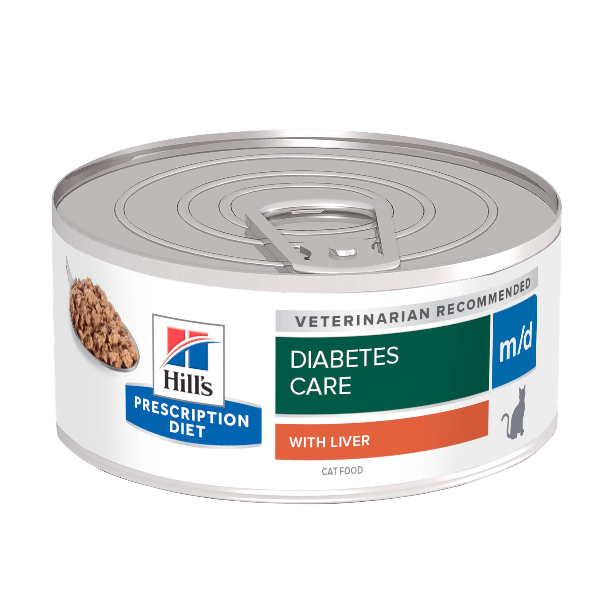 Hills Prescription Diet m/d Diabetes Care Wet Cat Food 24x156g Can Image 1