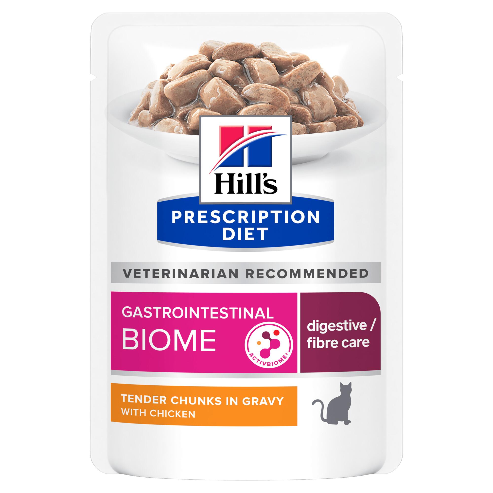 Hills Prescription Diet Gastrointestinal Biome Wet Cat Food 12x85g Pouch Image 1