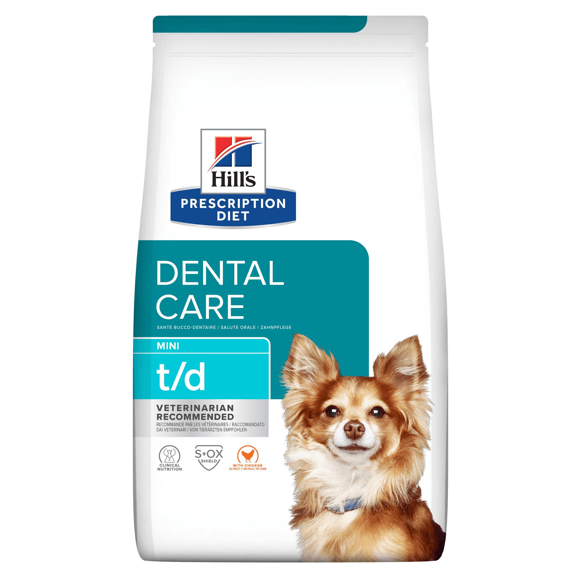 Hills Prescription Diet t/d Mini Dental Care Dry Dog Food 3kg Image 1