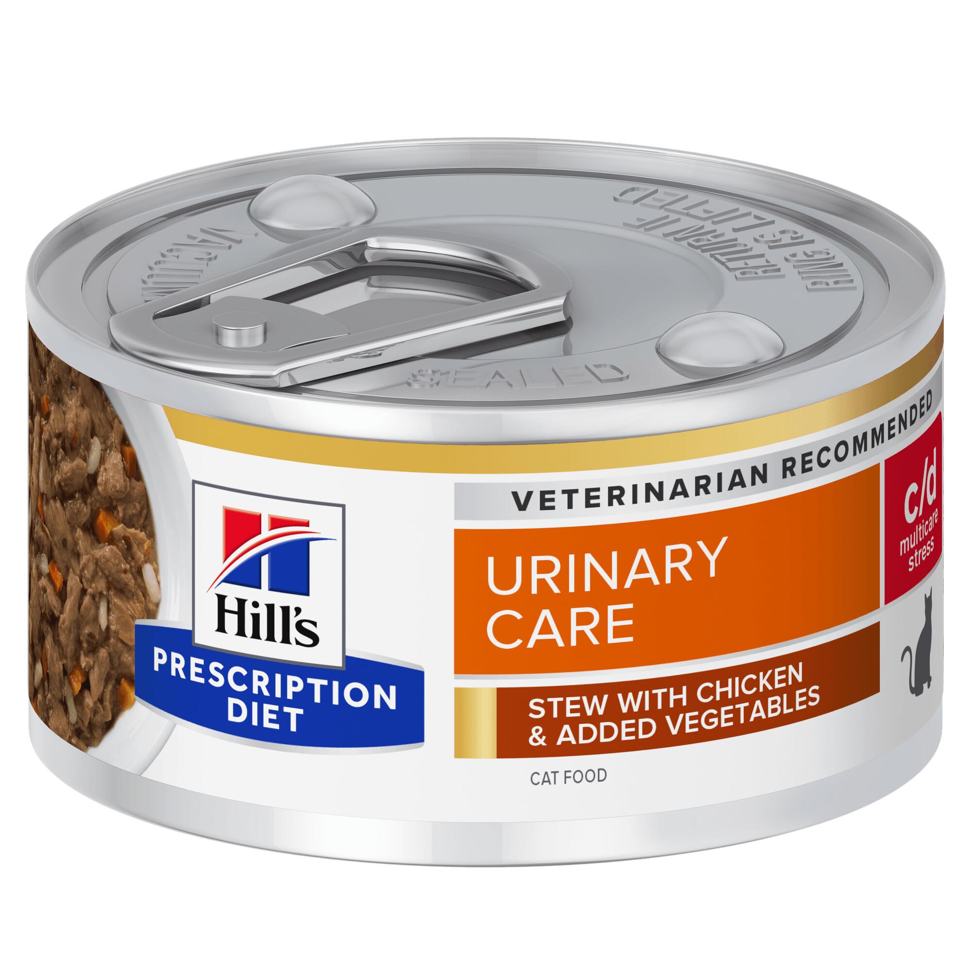 Hills Prescription Diet c/d Stress Urinary Care Stew Cat Food 24x82g Can Image 1