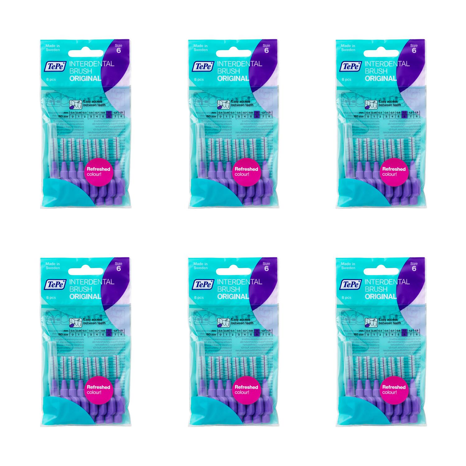 TePe Interdental Brushes Original Purple 8 x 1.1mm Brushes Image 1