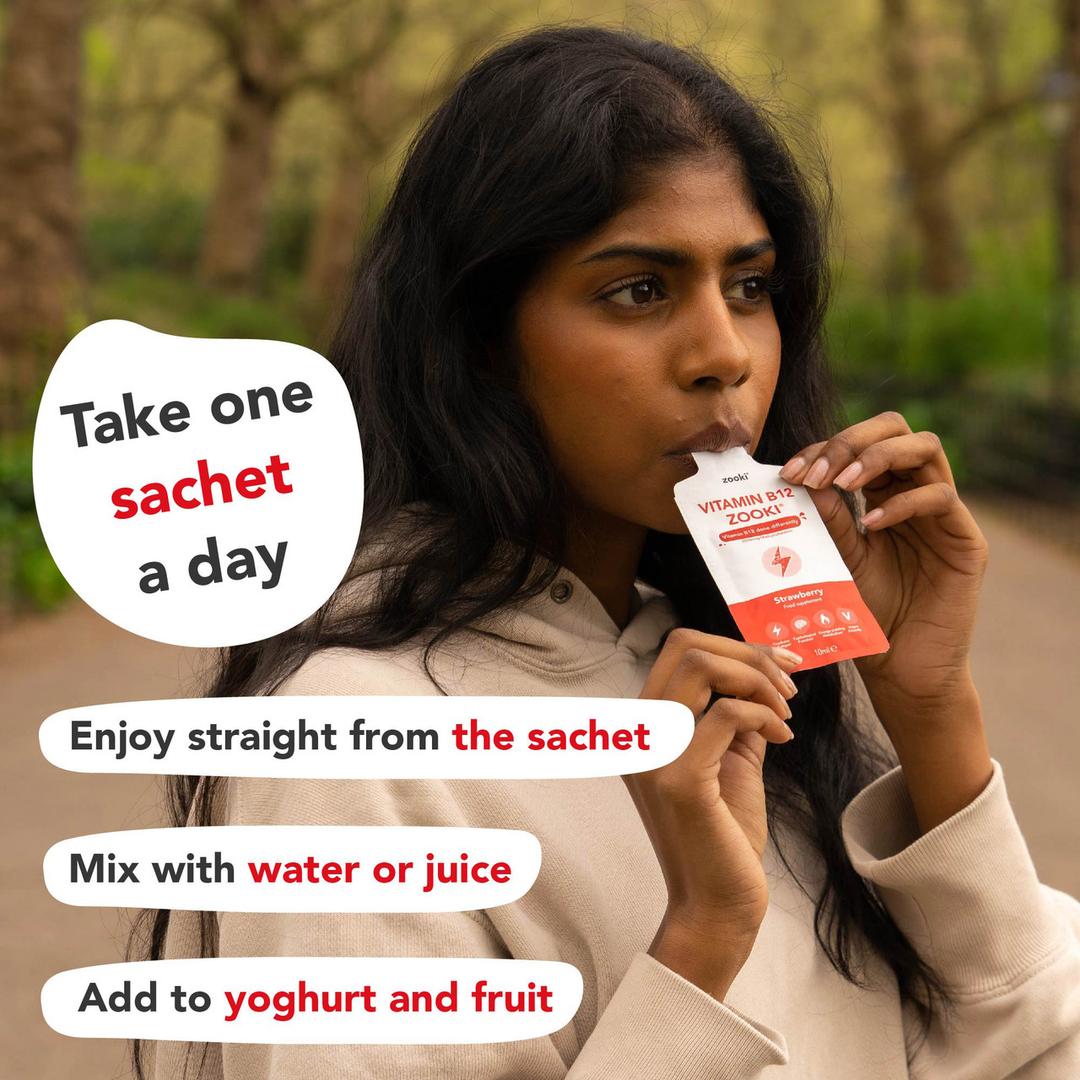 Zooki Liposomal Vitamin B12 2500mcg Strawberry Flavour 10ml 30 Sachets zooki-liposomal-vitamin-b12-2500mcg-strawberry-flavour-10ml-30-sachets